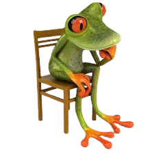 Dessin d'une grenouille assise à l'écoute et attentive - A.R.M Dynamique