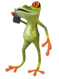 Dessin d'une grenouille au téléphone - A.R.M Dynamique